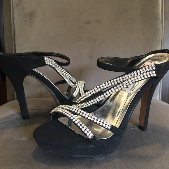 Lasonia High Heels Black w/Rhinestone - Picture 12 of 14